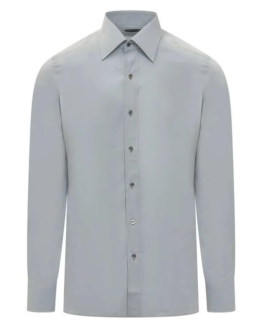 Tom Ford Button-Down Overhemd in het Blue voor heren