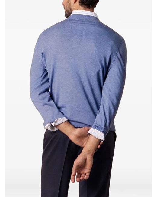 Brooks Brothers Blue Wool Knit Polo Shirt for men
