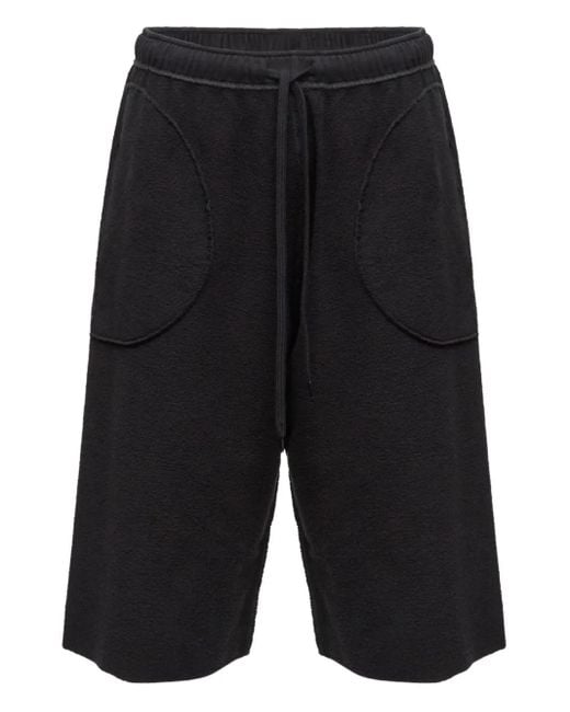 MM6 by Maison Martin Margiela Black Cotton Bermuda Shorts for men