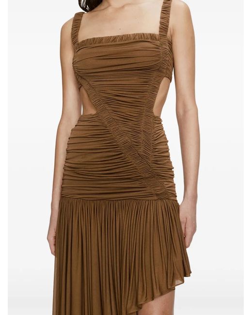 Christopher Esber Natural Orion Swept Ruched Skirt