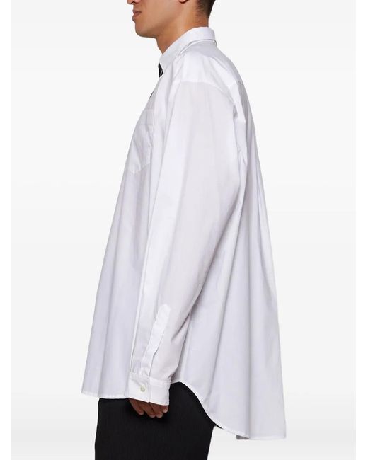 Vetements White Chemise À Détail Noué for men