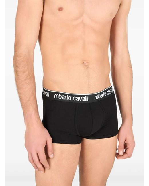 Roberto Cavalli Black Logo-Waistband Boxers (Set Of Two) for men