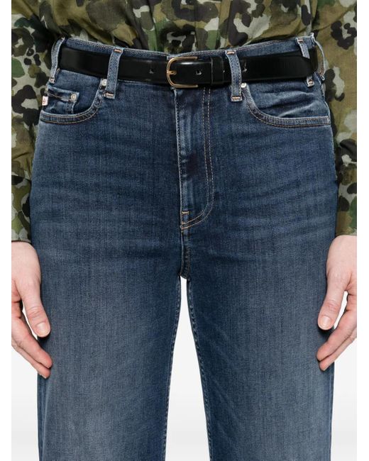AG Jeans Blue Whiskering-Effect Jeans