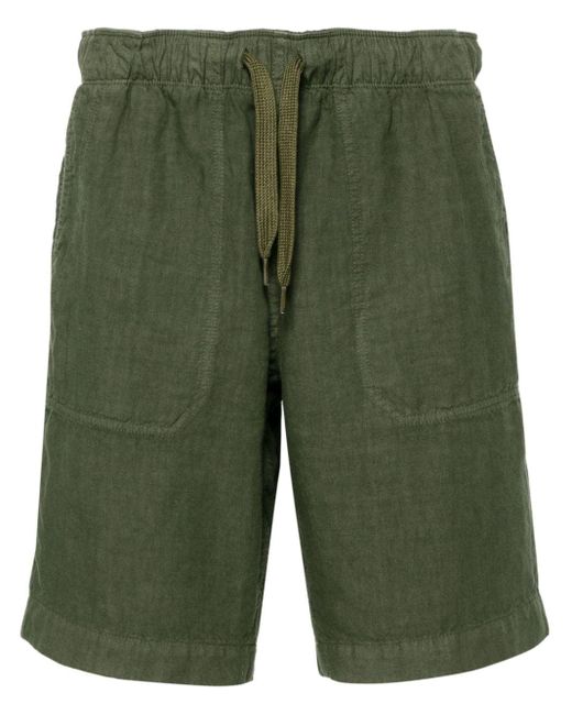 Zadig & Voltaire Green Drawstring-waist Linen Shorts for men