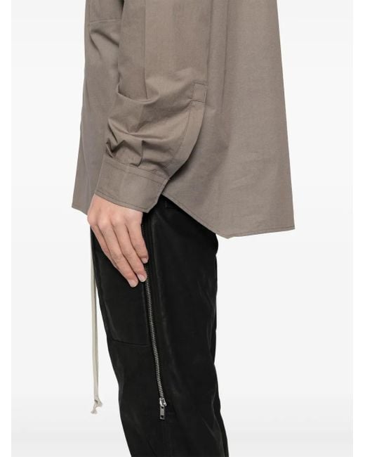 Rick Owens Brown Fogpocket Shirt for men