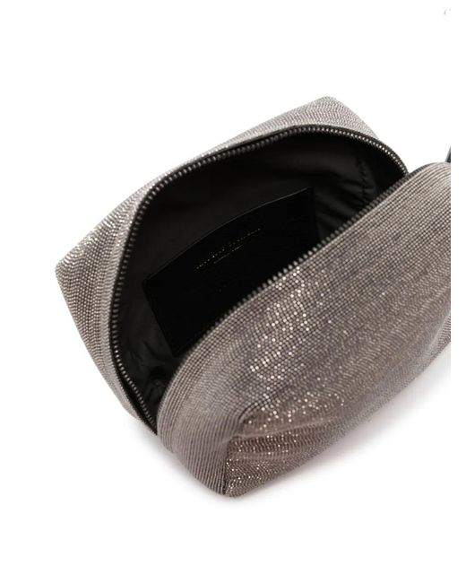 Brunello Cucinelli Gray Precious Monili Bead-Embellished Clutch