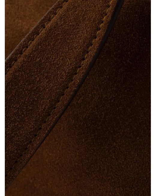 Prada Brown Medium Suede Aimée Shoulder Bag