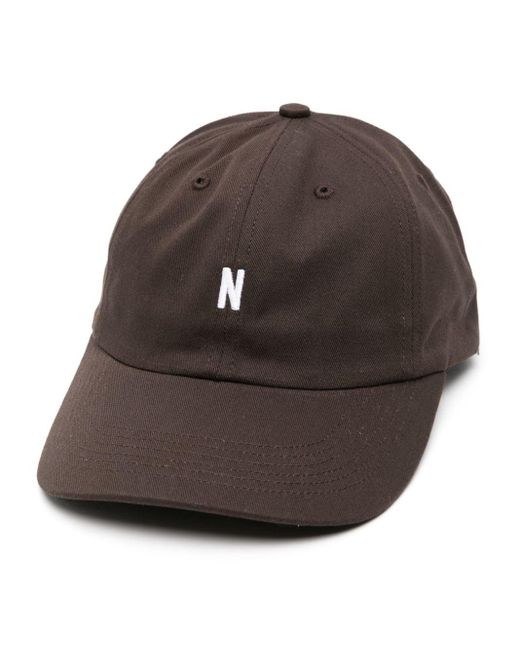 Norse Projects Brown Logo-embroidered Baseball Cap for men