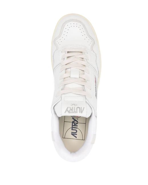 Autry White Clc Leather Sneakers for men