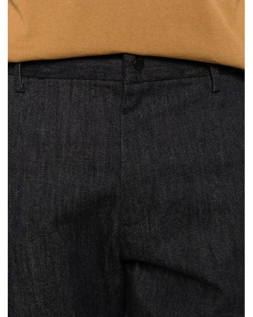 People Of Shibuya Blue Ozeki Elasticated-Waistband Trousers for men
