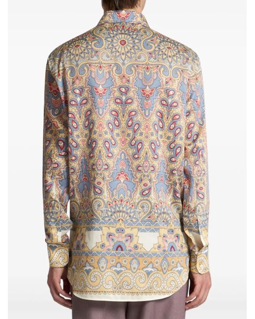 Etro Hemd mit Print in Brown für Herren