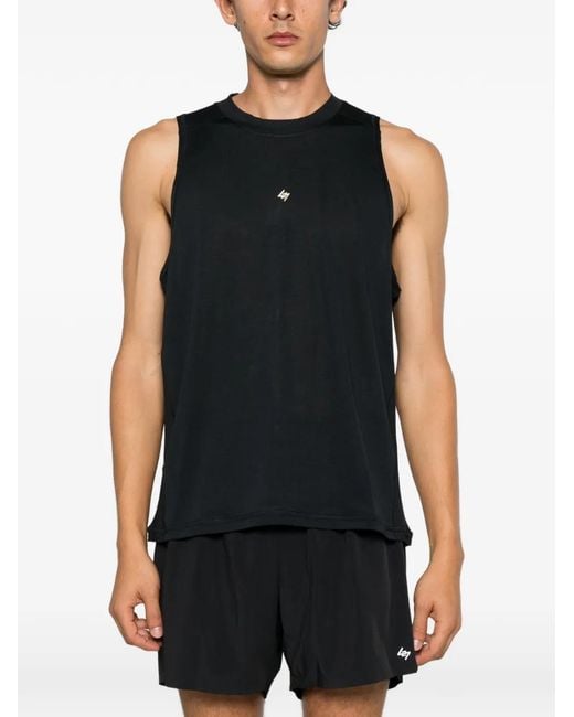 Represent Black 247 Mesh-Panel Tank Top for men