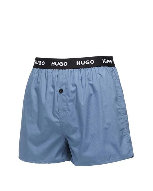 HUGO Blue Logo Patterned Boxer 3-Pack for men