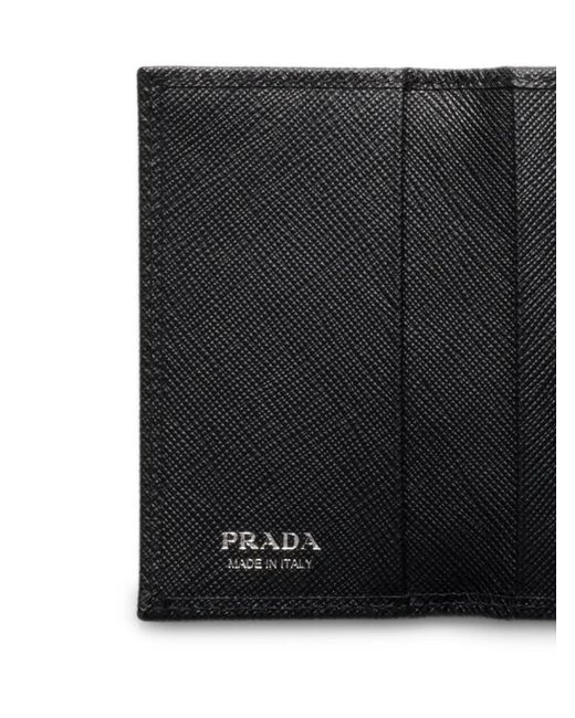 Prada Gray Saffiano Leather Key Case