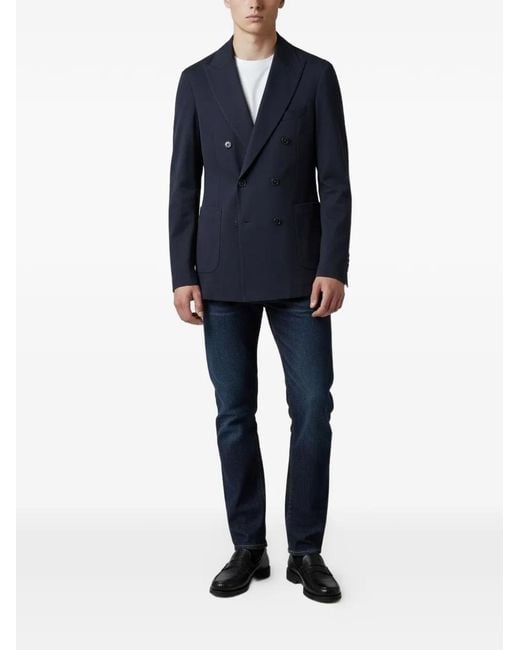 Circolo 1901 Blue Double-Breasted Jacket for men