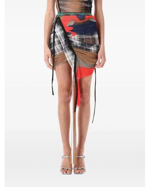 OTTOLINGER Mesh Mini-Rok in het Red