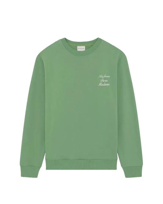 Drole de Monsieur メンズ グリーン スローガン スウェットシャツ