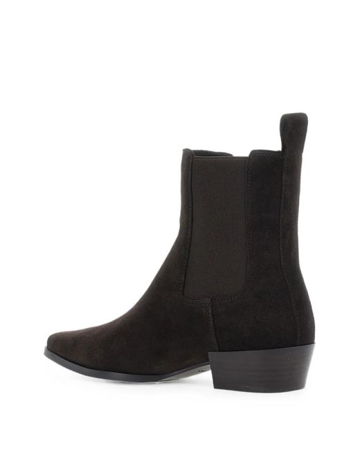 strategia shoes Black Nina Suede Pointed-Toe Ankle Boots