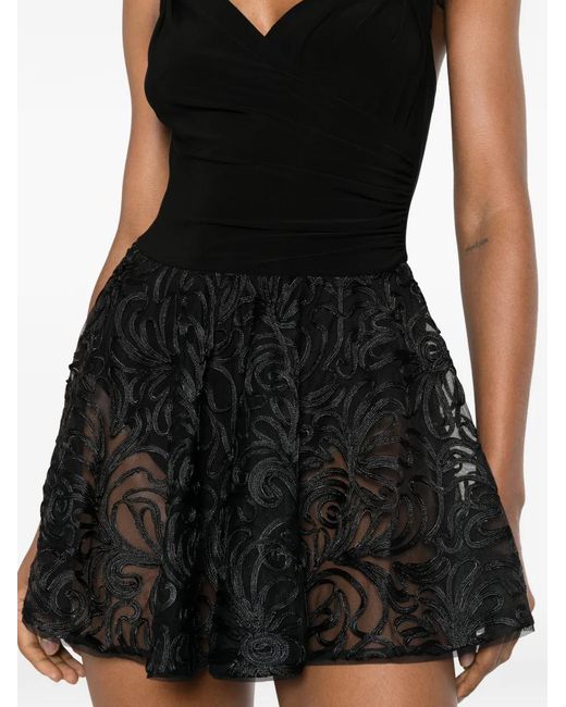 Norma Kamali Black Mini Cayla Flared Dress