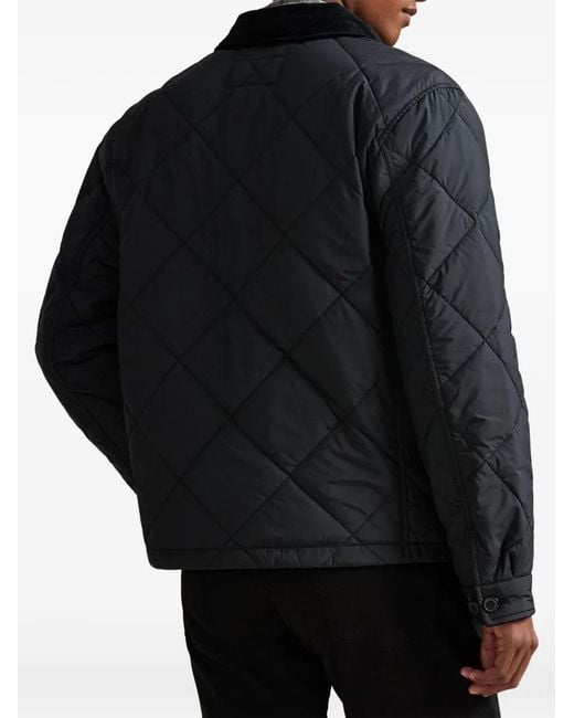 Polo Ralph Lauren Black Quilted Corduroy-Collar Jacket for men