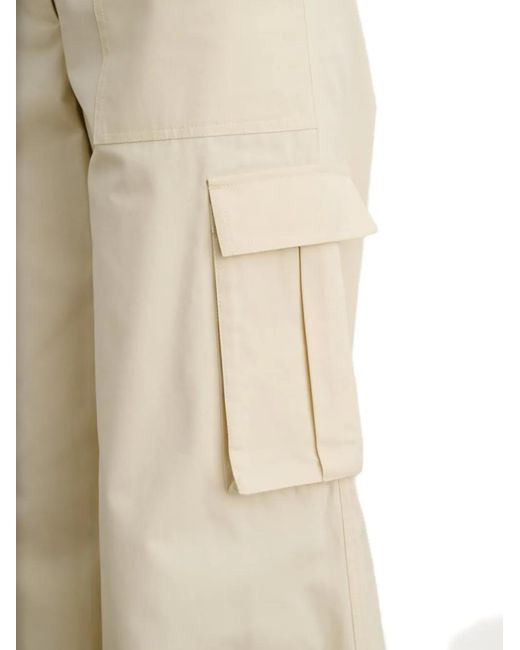 Toccin White Wide-Leg Cargo Pants