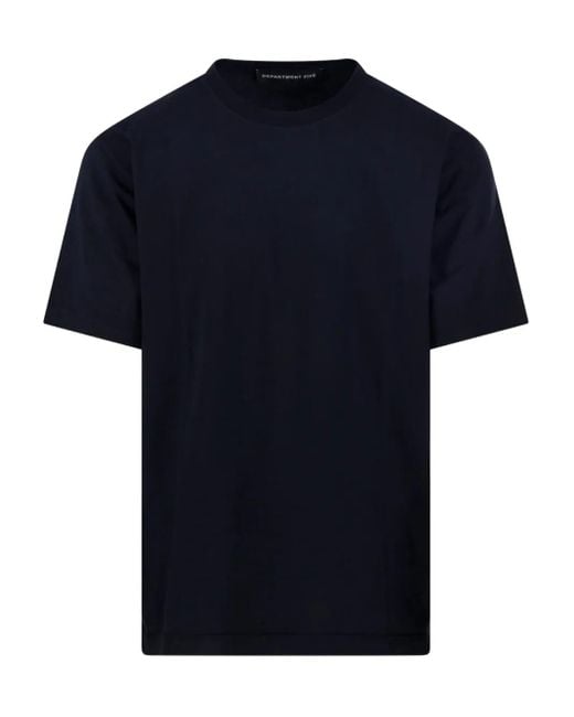 Department 5 Blue Cotton T-Shirt for men