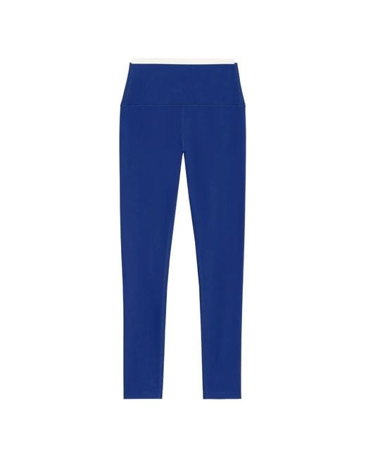 Splits59 Blue Airweight Contrast-Waistband Leggings
