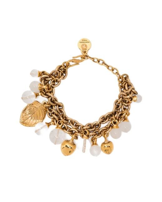 Pulsera con charm de cuentas Goossens de color Metallic
