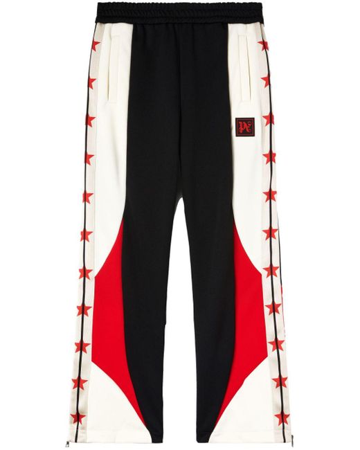 Palm Angels Red Paxhaas Contrast-panel Track Pants for men