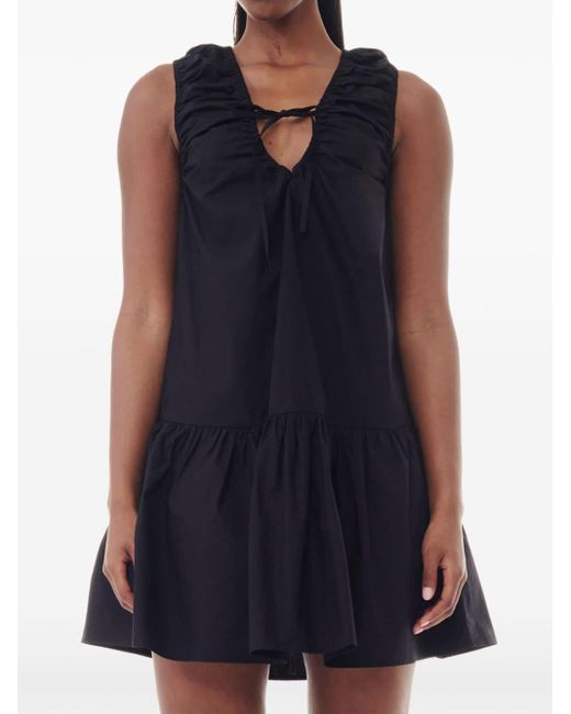 Ganni Black Sleeveless Mini Dress