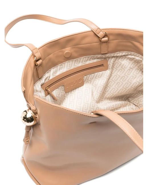 Liu Jo Natural Logo-Detail Tote Bag