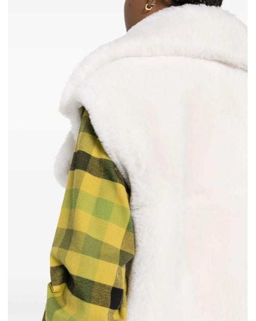Marni White Faux-Fur Gilet