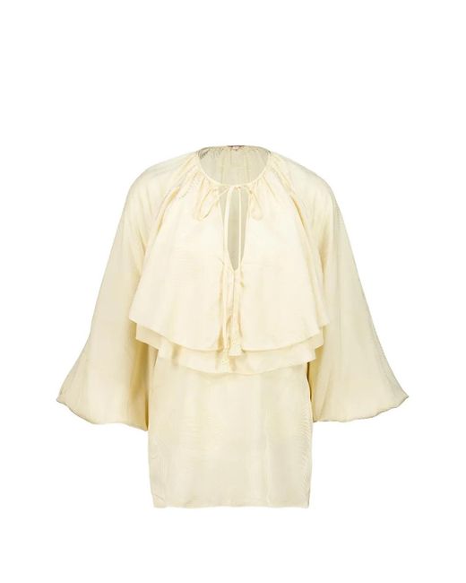 Johanna Ortiz Natural Brisa Colectiva Jacquard Blouse