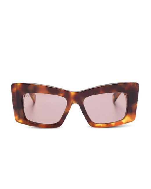 Gucci Pink Square-Frame Sunglasses