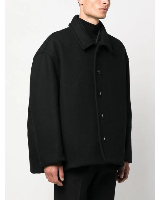 Valentino Garavani Black Wool-Blend Jacket for men