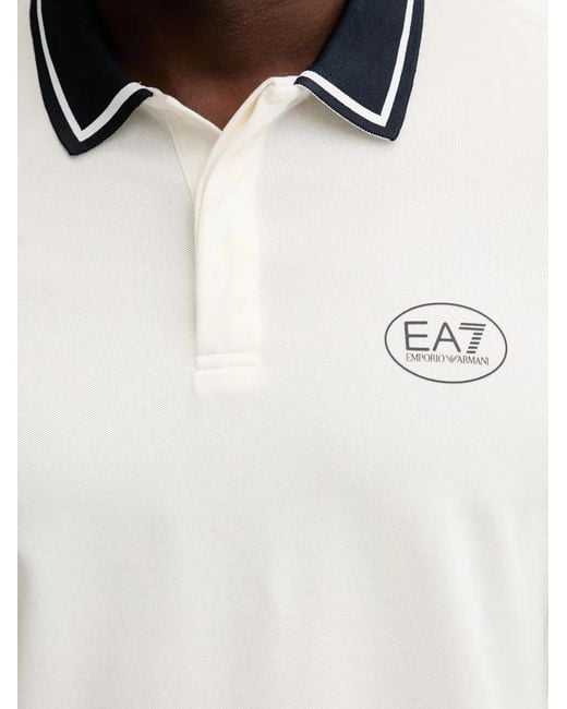 Polo Con Logo Estampado EA7 de hombre de color White