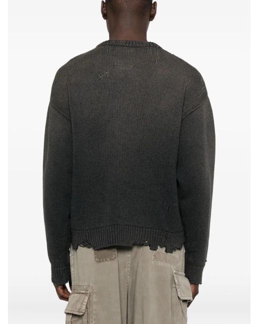 Maison Mihara Yasuhiro Black Whale Intarsia-Knit Sweater for men