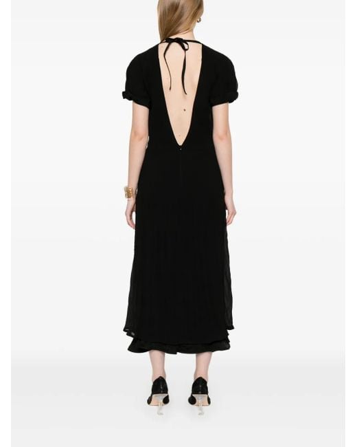 JIL SANDER レイヤードマキシドレス Jil Sander レイヤード マキシドレス ブラック | Lyst