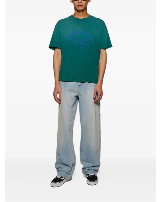 NAHMIAS Blue Button Fly Jeans for men