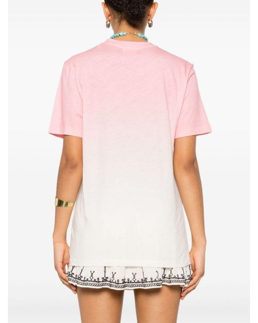 Isabel Marant Pink T-Shirt mit Logo-Print