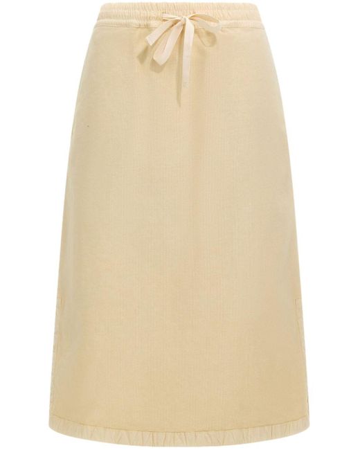 Jil Sander Natural Drawstring Waist Skirt