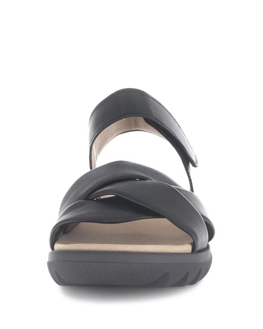 Gabor Black Cross-Strap Sandals