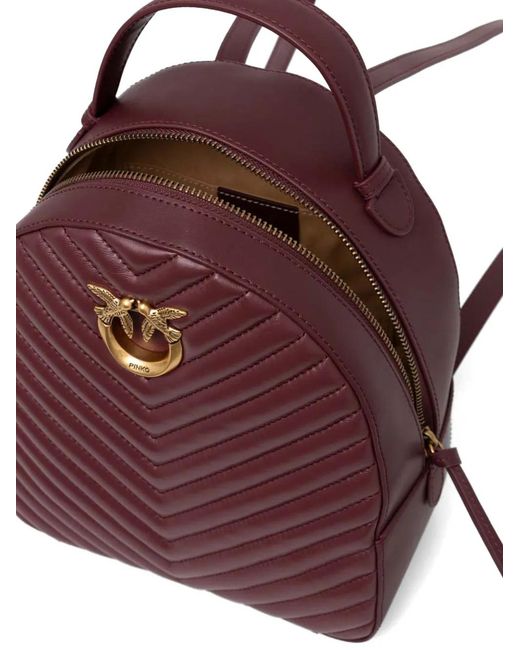 Pinko Purple Love Chevron Backpack