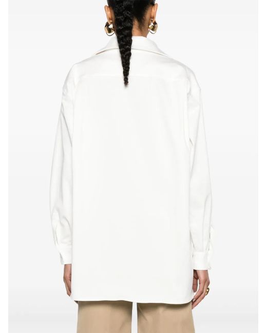Max Mara White Cotton Blouse