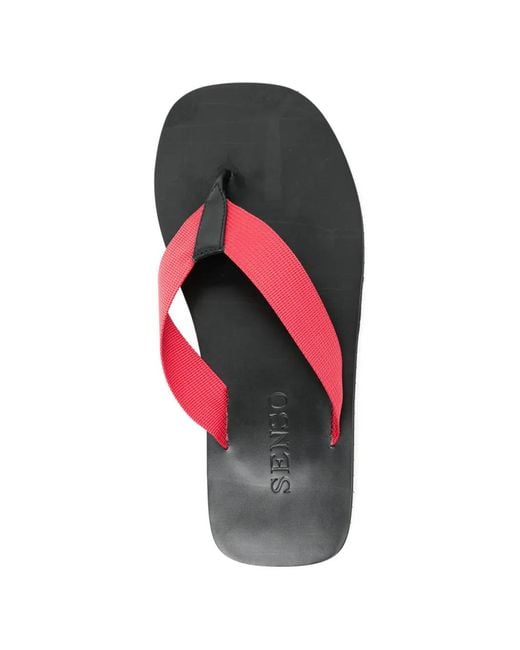 Senso Black Xylon Rubber Thongs