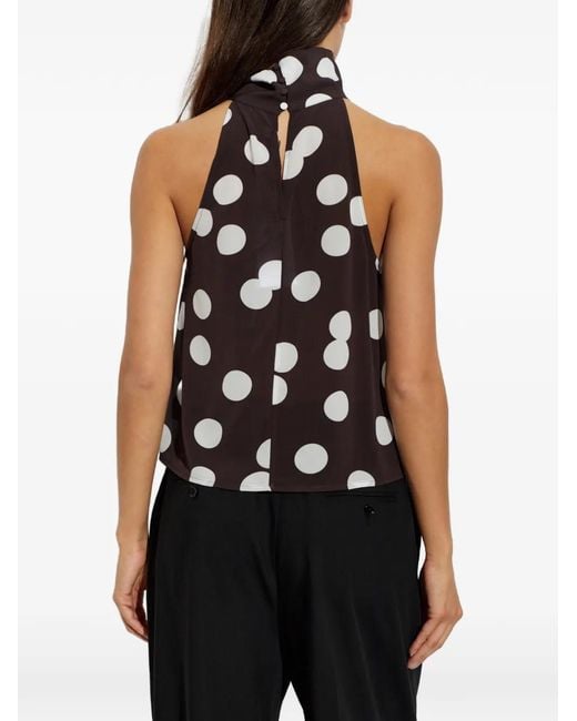 IRO White Dreah Polka-Dot Top
