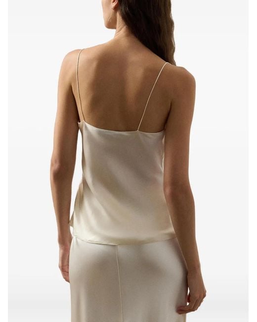Ralph Lauren White Annelia V-Neck Spaghetti-Straps Tank Top