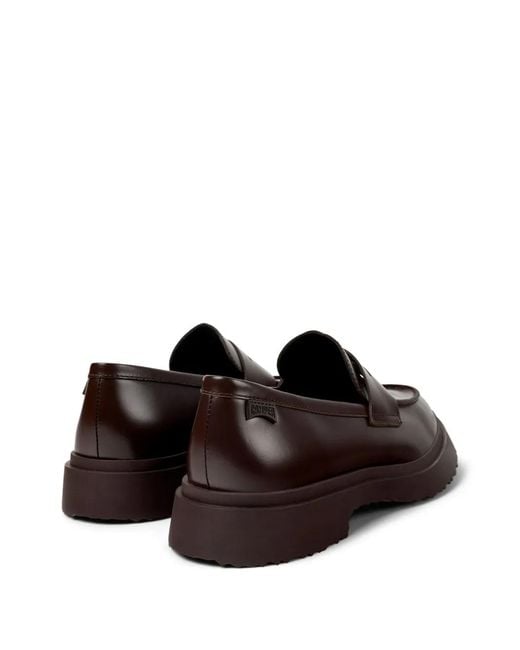 Camper Brown Walden Penny-Slot Leather Loafers for men