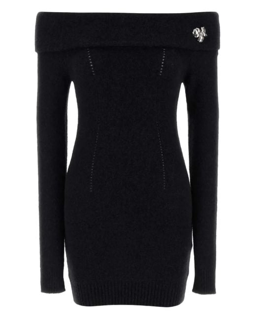 Blumarine Blue Knitted Mini Dress