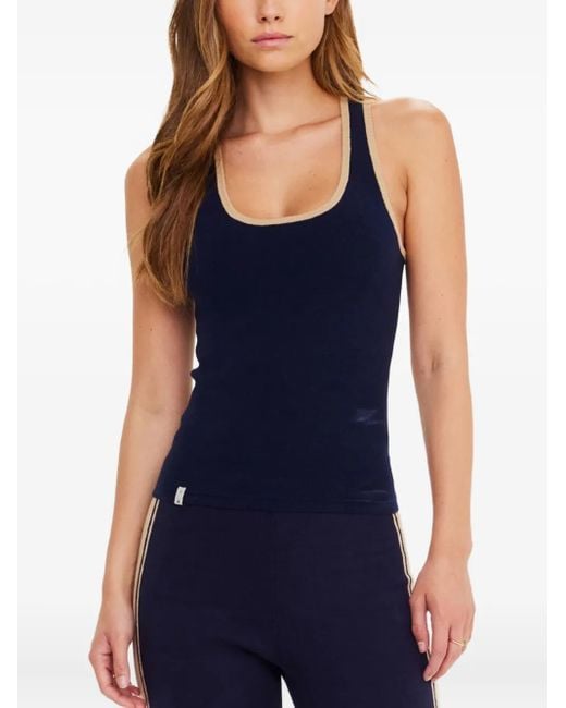 The Upside Blue Equine Raf Knit Tank Top